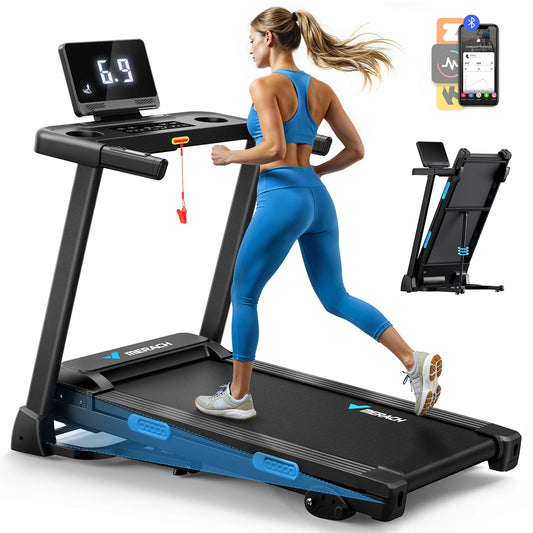 MERACH Foldable Treadmill T12 Incline Quiet With Heart Rate
