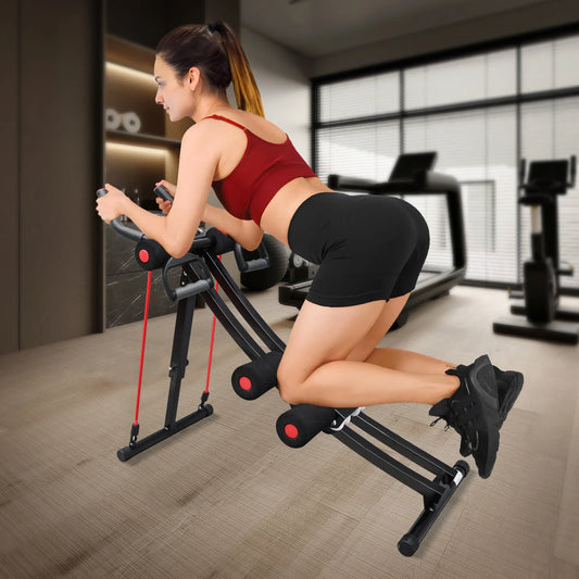 GIKPAL Foldable Ab Machine For Home Gym Core Abdominal Trainer LCD Display