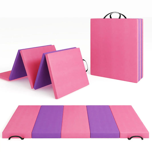 HiMISS Gymnastics Mat 4 To 5 Fold Durable Portable Tumbling Mat